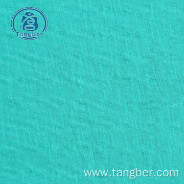 100% spun polyester slub jersey fabric for tshirts